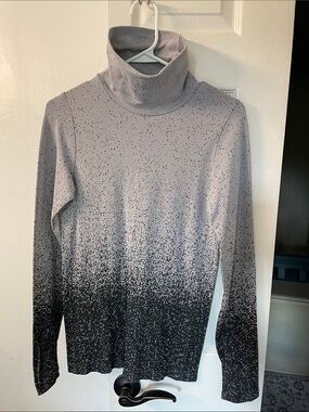 Athleta Flurry Blizzard Gradient Long-Sleeve Turtleneck Size M